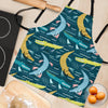 Crocodile Cartoon Pattern Print Women's Apron-grizzshop