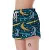 Crocodile Cartoon Pattern Print Women's Shorts-grizzshop