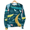 Crocodile Cartoon Pattern Print Women's Sweatshirt-grizzshop