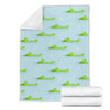 Crocodile Cartoon Print Pattern Blanket-grizzshop