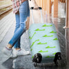 Crocodile Cartoon Print Pattern Luggage Cover Protector-grizzshop