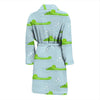 Crocodile Cartoon Print Pattern Men Long Robe-grizzshop