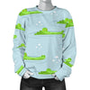 Crocodile Cartoon Print Pattern Women's Sweatshirt-grizzshop