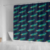 Crocodile Pattern Print Bathroom Shower Curtain-grizzshop