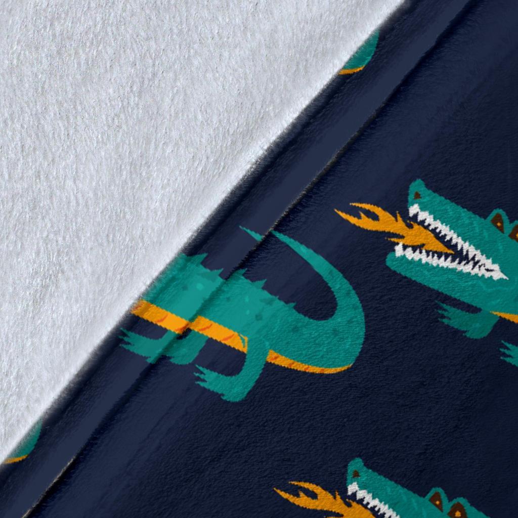 Crocodile Pattern Print Blanket-grizzshop