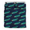 Crocodile Pattern Print Duvet Cover Bedding Set-grizzshop