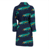 Crocodile Pattern Print Men Long Robe-grizzshop