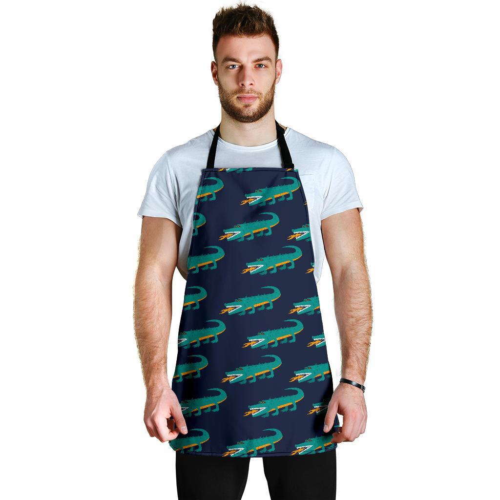 Crocodile Pattern Print Men's Apron-grizzshop