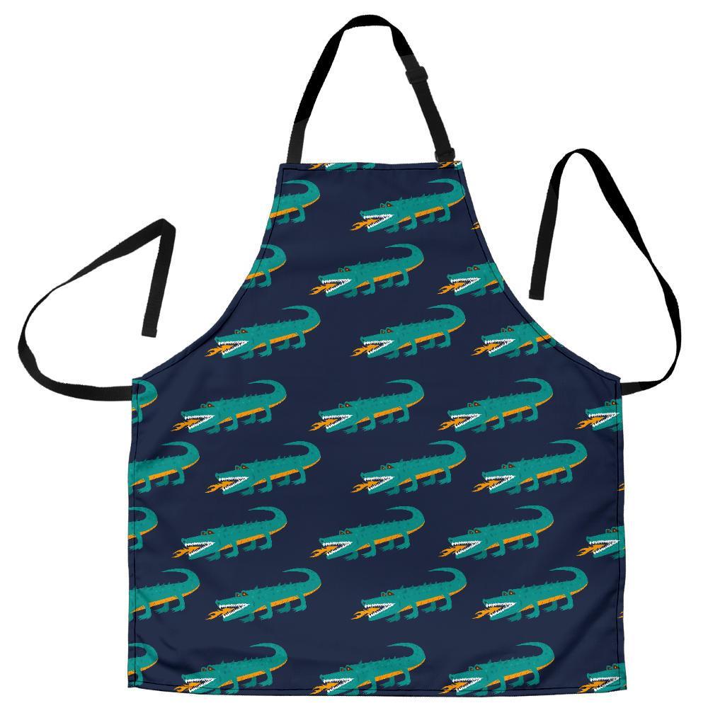 Crocodile Pattern Print Men's Apron-grizzshop