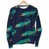 Crocodile Pattern Print Women's Sweatshirt-grizzshop