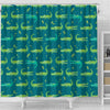 Crocodile Print Pattern Bathroom Shower Curtain-grizzshop