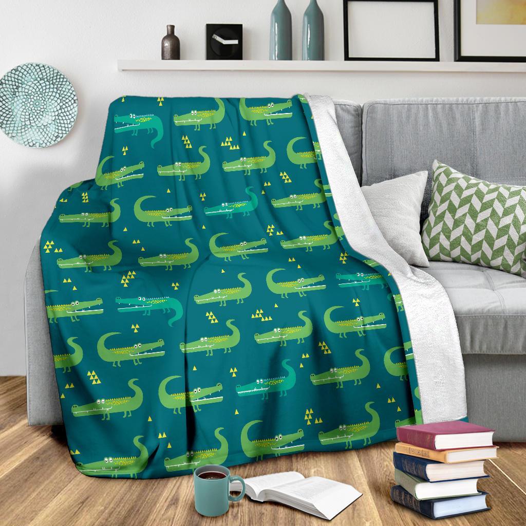 Crocodile Print Pattern Blanket-grizzshop