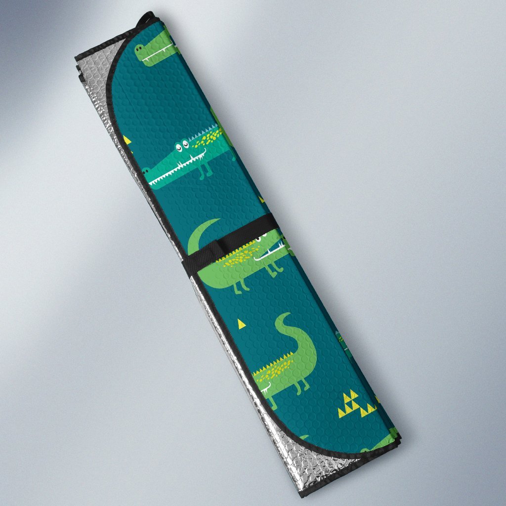Crocodile Print Pattern Car Sun Shade-grizzshop