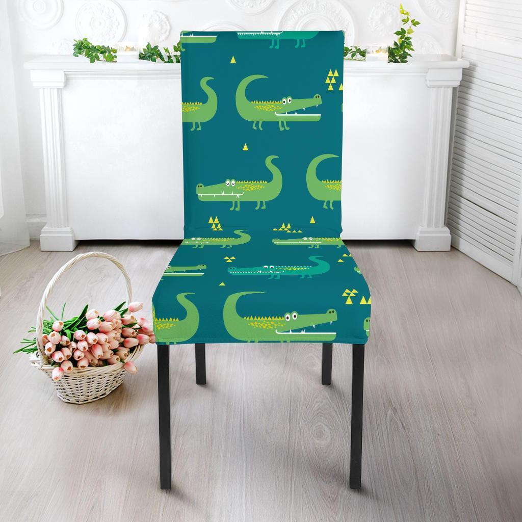 Crocodile Print Pattern Chair Cover-grizzshop