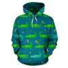 Crocodile Print Pattern Men Women Pullover Hoodie-grizzshop