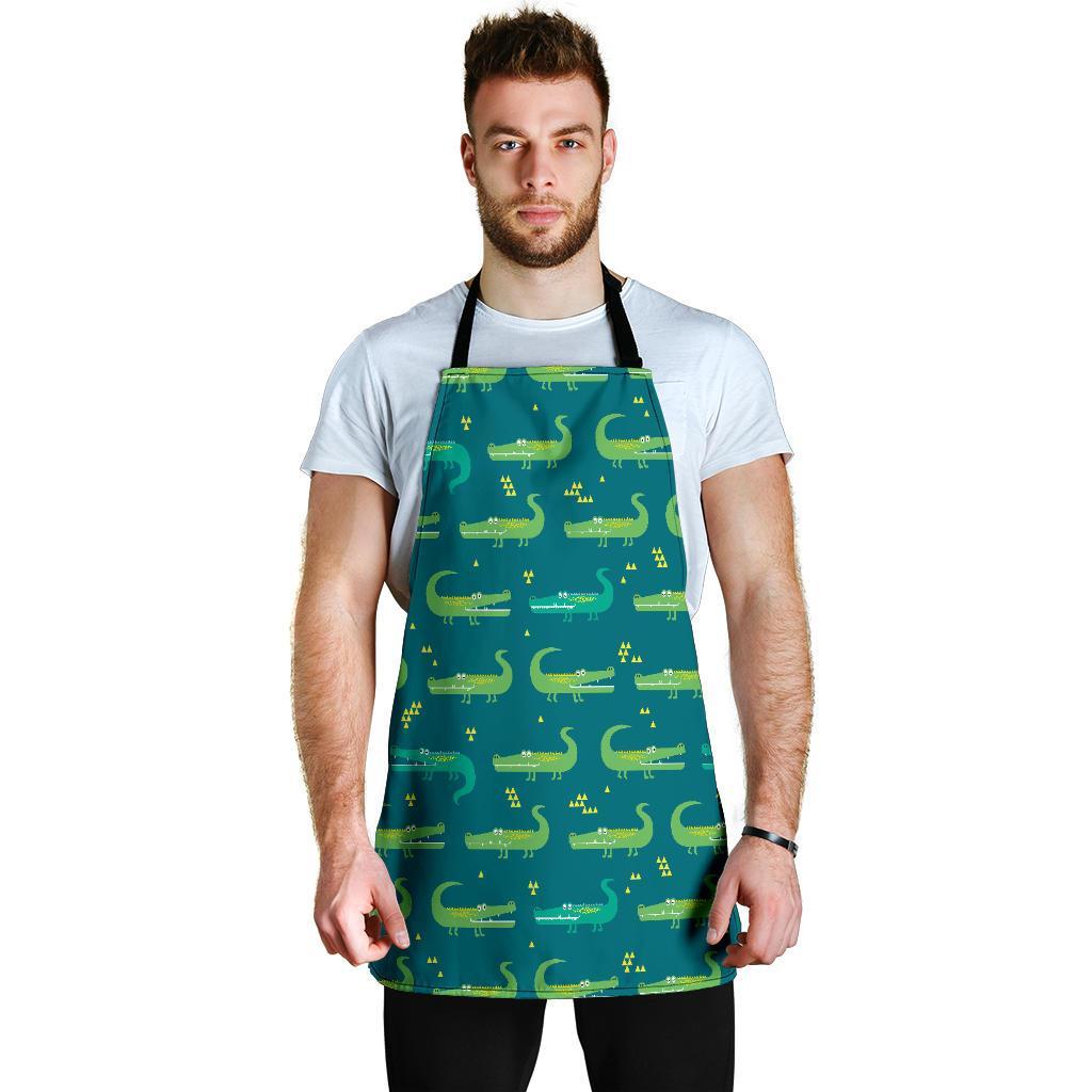 Crocodile Print Pattern Men's Apron-grizzshop