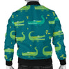 Crocodile Print Pattern Men's Bomber Jacket-grizzshop