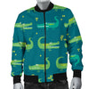 Crocodile Print Pattern Men's Bomber Jacket-grizzshop