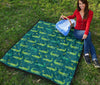 Crocodile Print Pattern Quilt-grizzshop