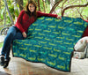 Crocodile Print Pattern Quilt-grizzshop