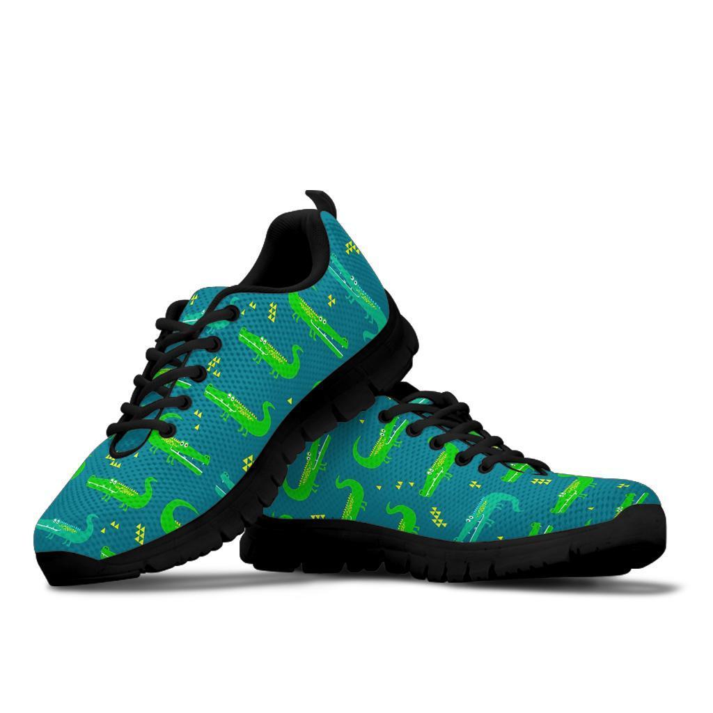 Crocodile Print Pattern Sneaker Shoes For Men Women-grizzshop