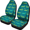 Crocodile Print Pattern Universal Fit Car Seat Covers-grizzshop