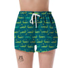 Crocodile Print Pattern Women's Shorts-grizzshop