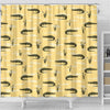 Crocodile River Print Pattern Bathroom Shower Curtain-grizzshop