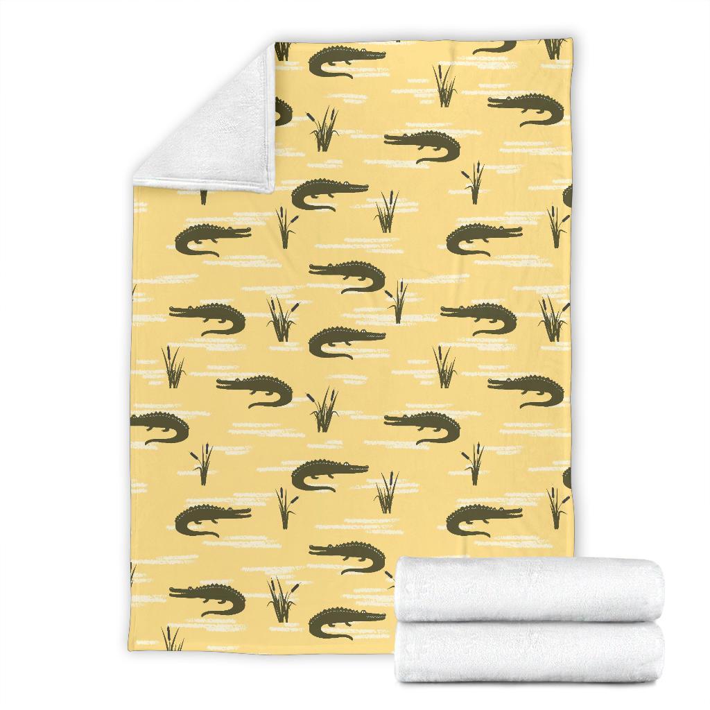 Crocodile River Print Pattern Blanket-grizzshop