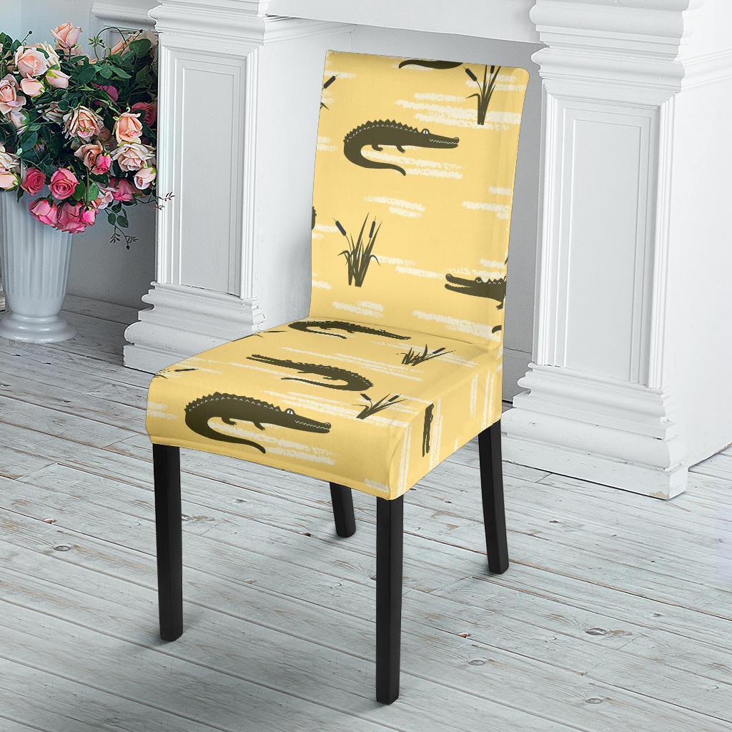 Crocodile River Print Pattern Chair Cover-grizzshop