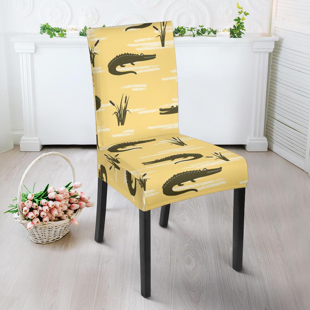 Crocodile River Print Pattern Chair Cover-grizzshop