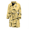 Crocodile River Print Pattern Men Long Robe-grizzshop