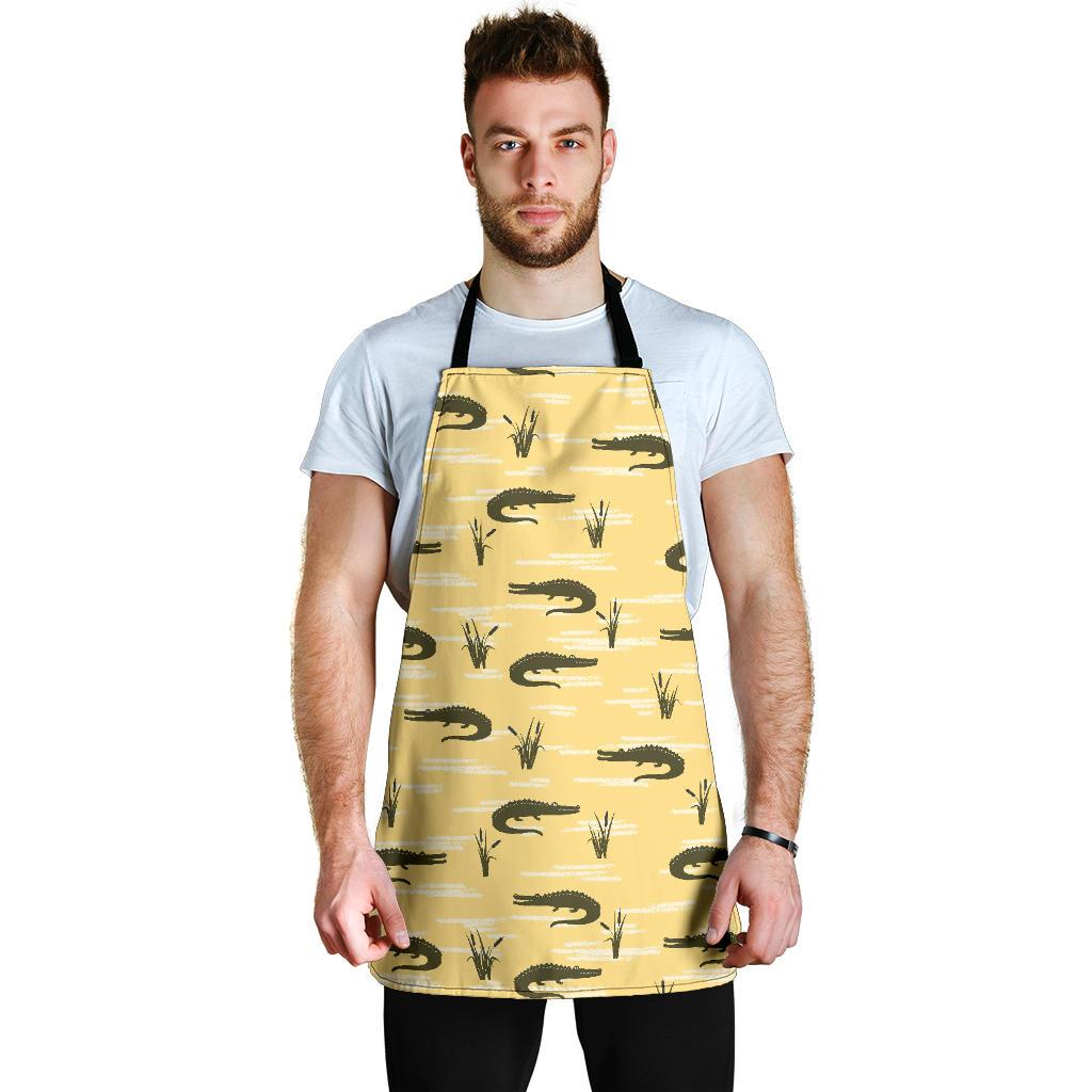 Crocodile River Print Pattern Men's Apron-grizzshop