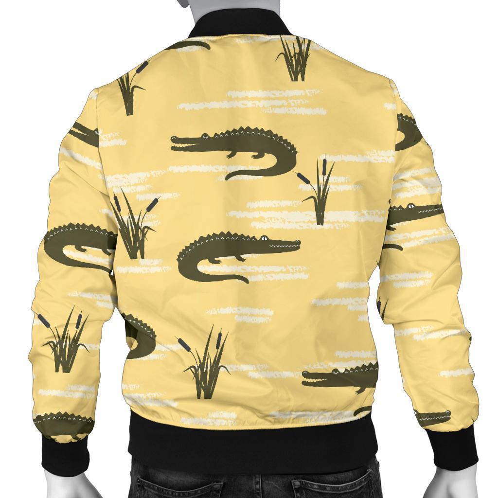 Crocodile River Print Pattern Men's Bomber Jacket-grizzshop