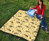 Crocodile River Print Pattern Quilt-grizzshop