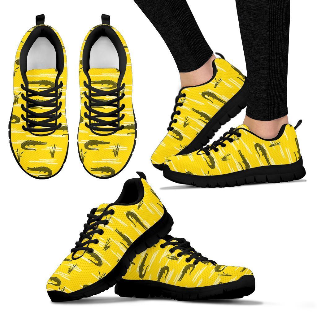 Crocodile River Print Pattern Sneaker Shoes For Men Women-grizzshop