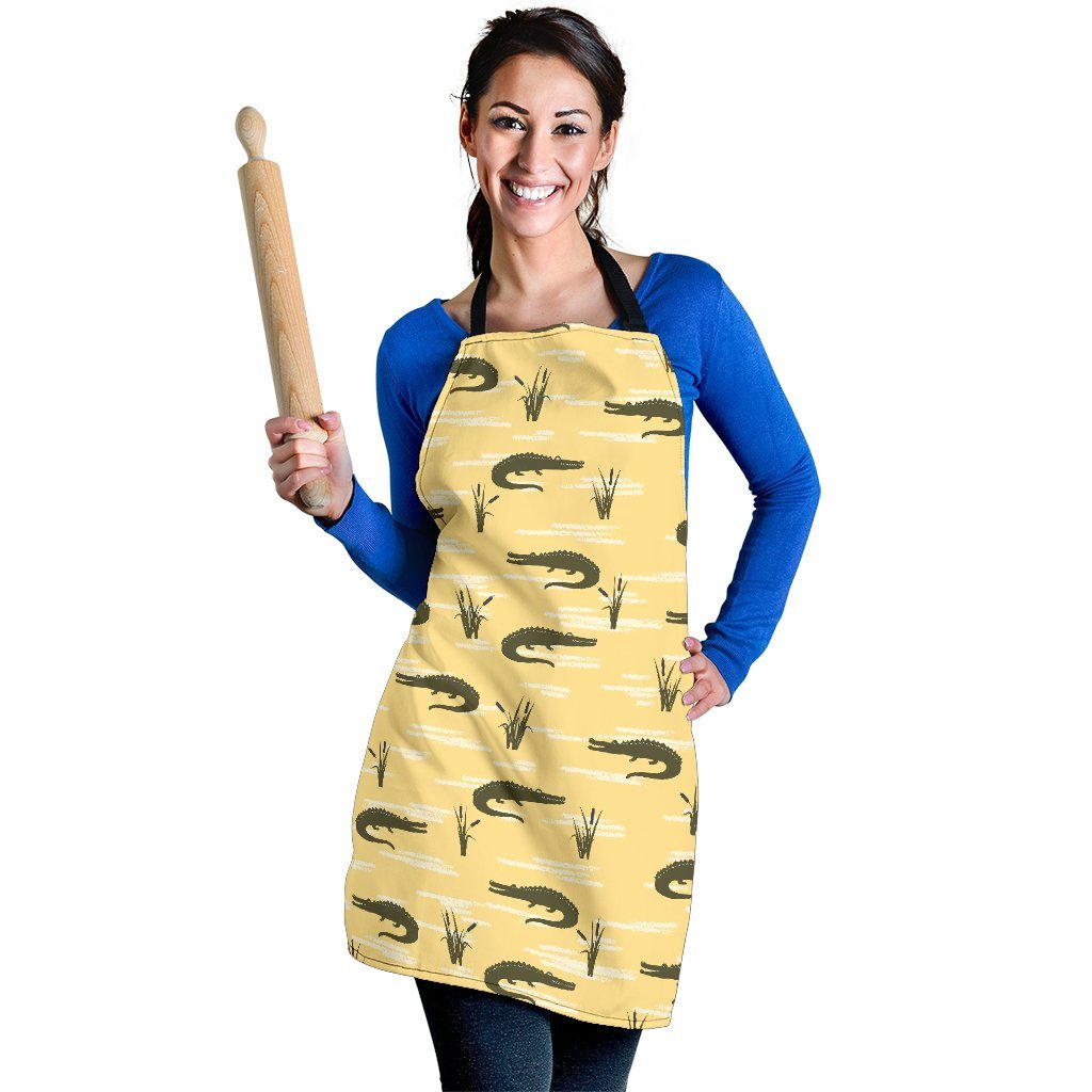 Crocodile River Print Pattern Women's Apron-grizzshop