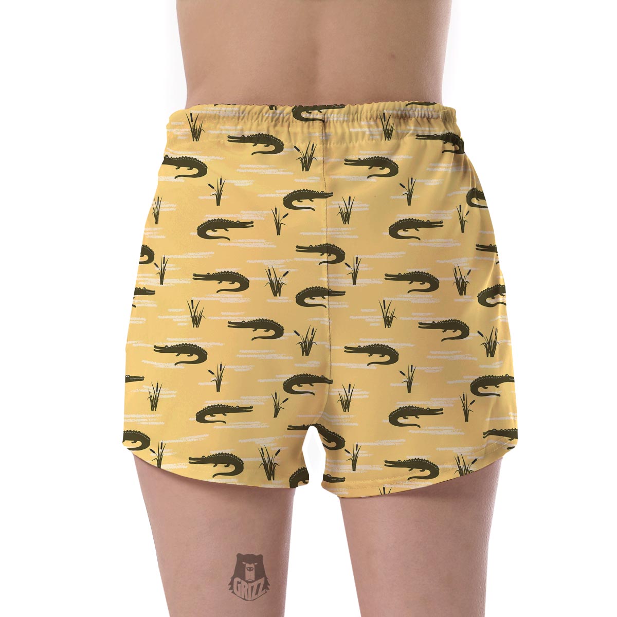 Crocodile River Print Pattern Women's Shorts-grizzshop