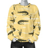 Crocodile River Print Pattern Women's Sweatshirt-grizzshop