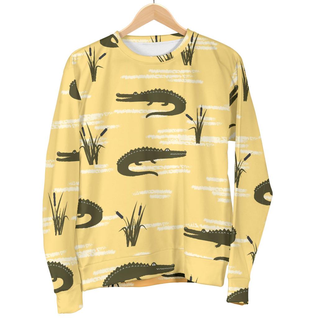 Crocodile River Print Pattern Women's Sweatshirt-grizzshop