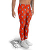 Cross Of Jesus Christ Orange Print Pattern Men's Leggings-grizzshop