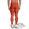 Cross Of Jesus Christ Orange Print Pattern Men's Leggings-grizzshop