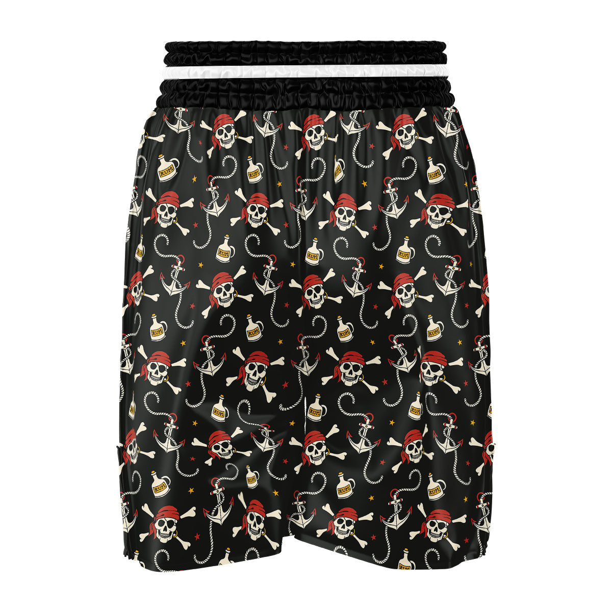 Crossbones Pirate Skull Print Pattern Boxing Shorts-grizzshop