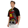 Crow And Samurai Print Men's Short Sleeve Shirts-grizzshop