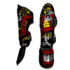 Crow And Samurai Print Muay Thai Shin Guards-grizzshop