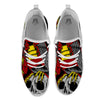 Crow And Samurai Print White Athletic Shoes-grizzshop