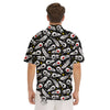 Crow Skull And Feathers Print Pattern Men's Short Sleeve Shirts-grizzshop