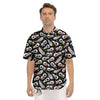 Crow Skull And Feathers Print Pattern Men's Short Sleeve Shirts-grizzshop