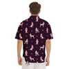 Crown And Poodle Print Pattern Men's Short Sleeve Shirts-grizzshop