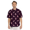 Crown And Poodle Print Pattern Men's Short Sleeve Shirts-grizzshop